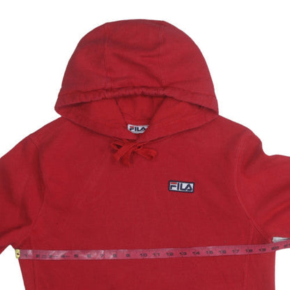 Mens UK Size S FILA Red Pullover Hoodie