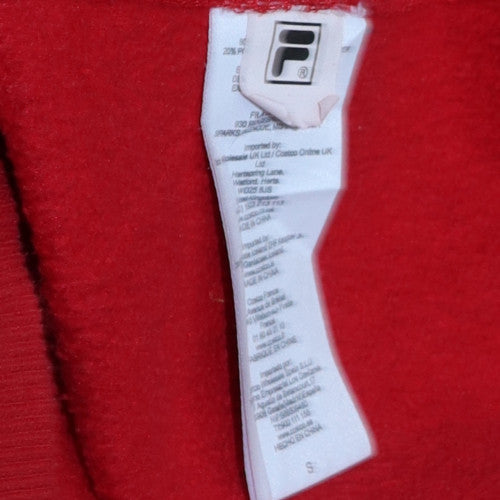 Mens UK Size S FILA Red Pullover Hoodie