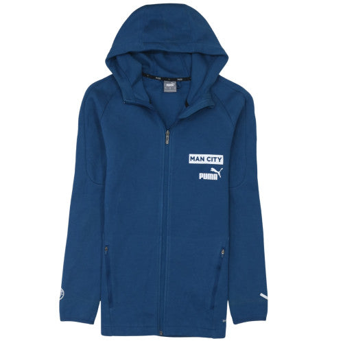 Mens UK Size S Puma Blue Full Zip Hoodie