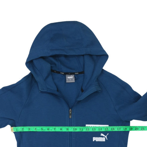 Mens UK Size S Puma Blue Full Zip Hoodie