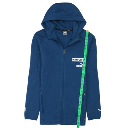 Mens UK Size S Puma Blue Full Zip Hoodie
