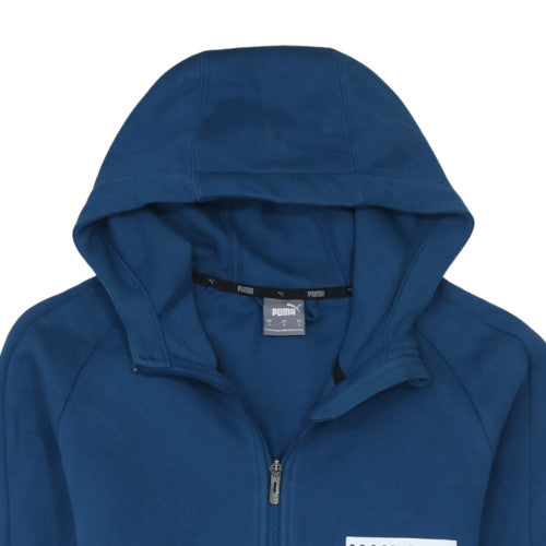Mens UK Size S Puma Blue Full Zip Hoodie