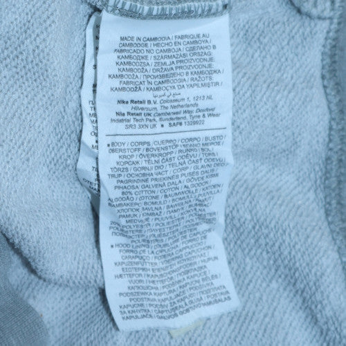 Mens UK Size XS Nike Grey Full Zip Hoodie