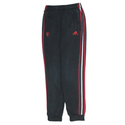 Adidas Boys Black Track Pants 11-12 Years Football Fleece Activewear