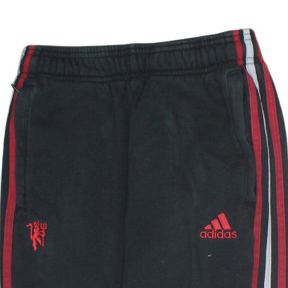 Adidas Boys Black Track Pants 11-12 Years Football Fleece Activewear