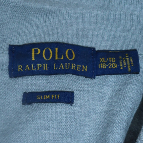 Mens UK Size XL Ralph Lauren Grey Henley Sweatshirt