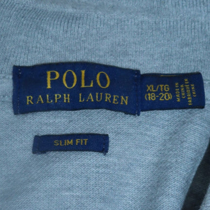 Mens UK Size XL Ralph Lauren Grey Henley Sweatshirt