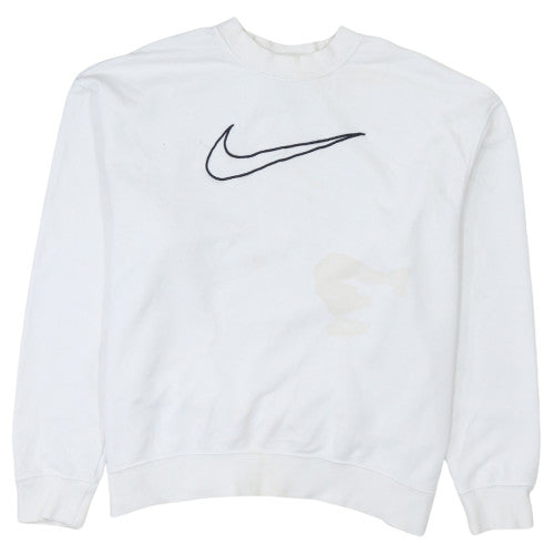 Mens UK Size S Nike White Pullover Sweatshirt