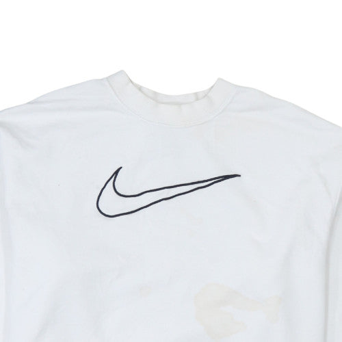 Mens UK Size S Nike White Pullover Sweatshirt