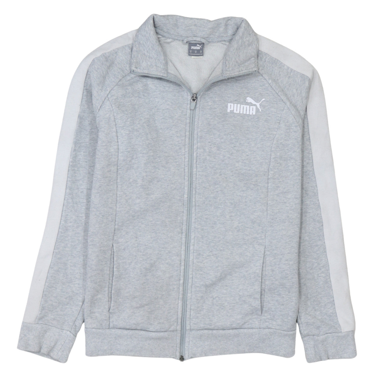 Mens UK Size M Puma Grey Full Zip Sweatshirt