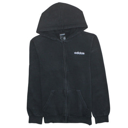Mens UK Size S adidas Black Full Zip Hoodie