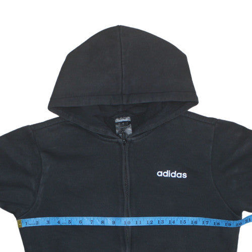 Mens UK Size S adidas Black Full Zip Hoodie