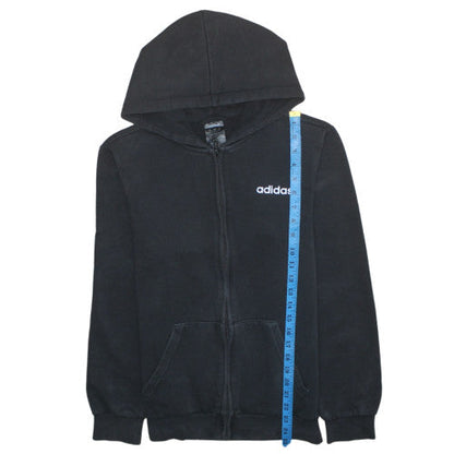 Mens UK Size S adidas Black Full Zip Hoodie