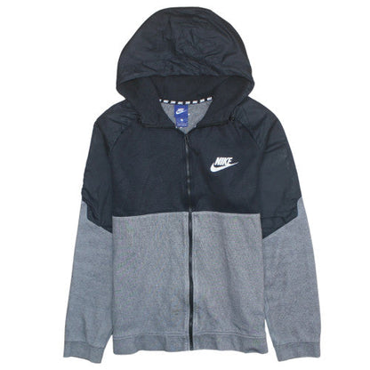 Mens UK Size L Nike Grey Full Zip Hoodie