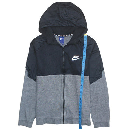Mens UK Size L Nike Grey Full Zip Hoodie