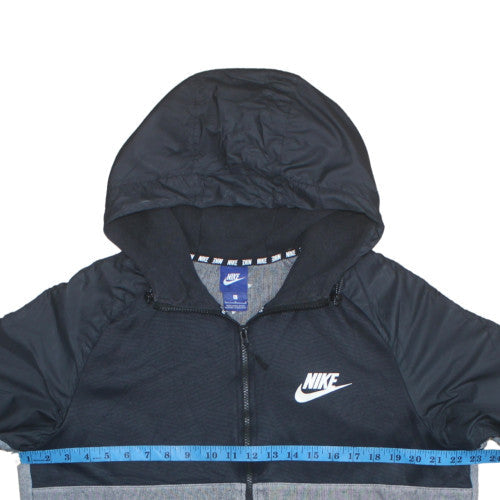 Mens UK Size L Nike Grey Full Zip Hoodie