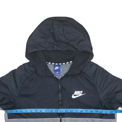 Mens UK Size L Nike Grey Full Zip Hoodie