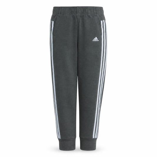 Front view of Adidas girls’ black jogger sweatpants 67% cotton 33% polyester, size 10, years