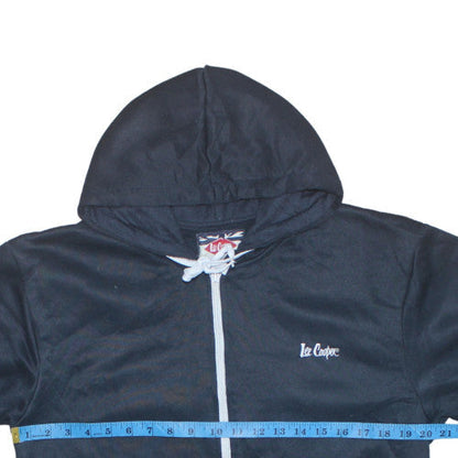 Mens UK Size M Lee Cooper Black Full Zip Hoodie