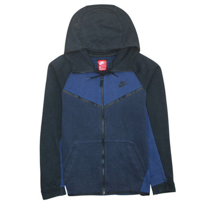 Mens UK Size S Nike Blue Full Zip Hoodie