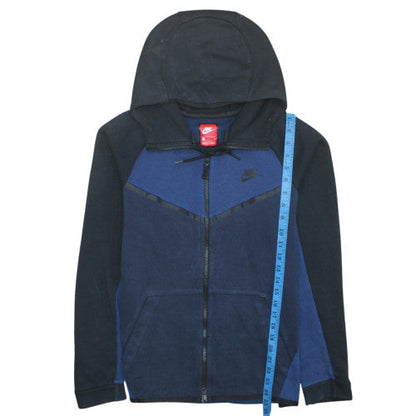 Mens UK Size S Nike Blue Full Zip Hoodie