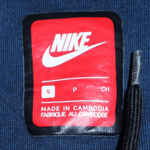 Mens UK Size S Nike Blue Full Zip Hoodie