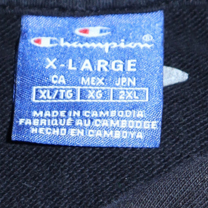 Mens UK Size XL Champion Black Pullover Hoodie