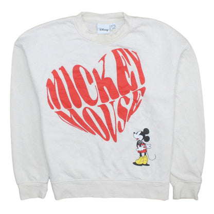 Womens UK Size S Disney White Pullover Sweatshirt