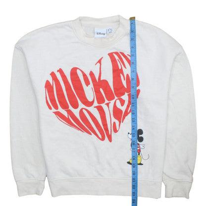 Womens UK Size S Disney White Pullover Sweatshirt