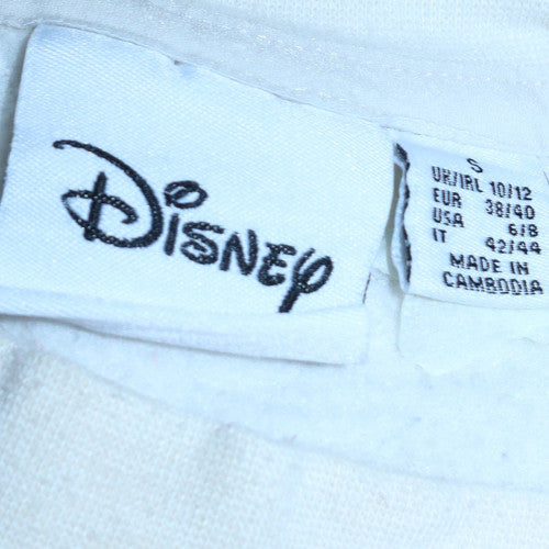 Womens UK Size S Disney White Pullover Sweatshirt