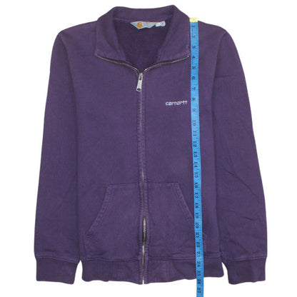 Mens UK Size S Carhartt Purple Full Zip Sweatshirt