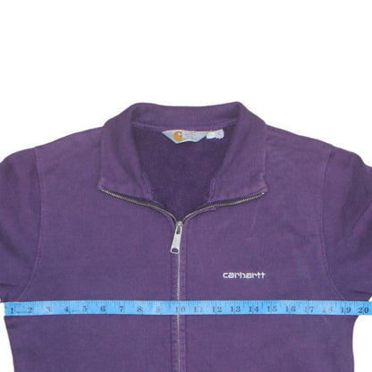 Mens UK Size S Carhartt Purple Full Zip Sweatshirt