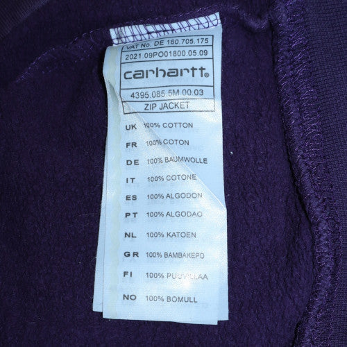 Mens UK Size S Carhartt Purple Full Zip Sweatshirt