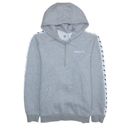 Mens UK Size L Adidas Grey 1/2 Zip Hoodie