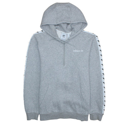 Mens UK Size L Adidas Grey 1/2 Zip Hoodie