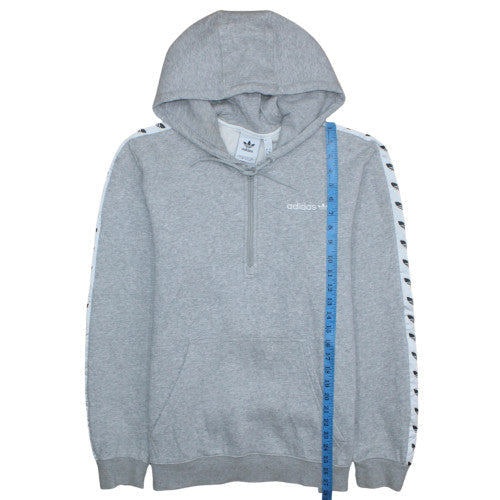 Mens UK Size L Adidas Grey 1/2 Zip Hoodie