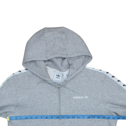 Mens UK Size L Adidas Grey 1/2 Zip Hoodie