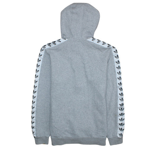 Mens UK Size L Adidas Grey 1/2 Zip Hoodie
