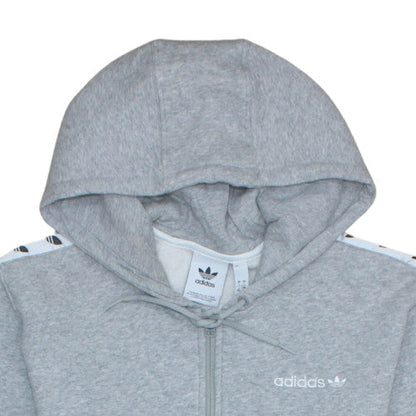 Mens UK Size L Adidas Grey 1/2 Zip Hoodie