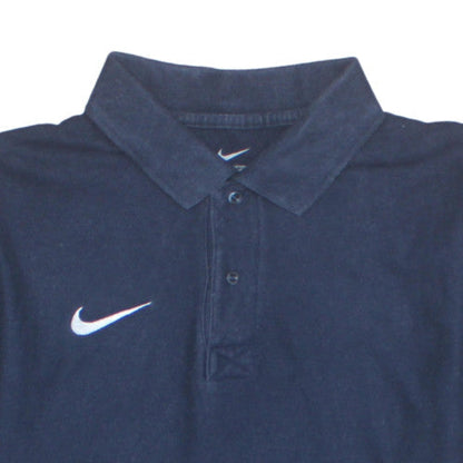 Nike Men's Navy Blue Short Sleeve Polo Shirt Size M 100% Cotton