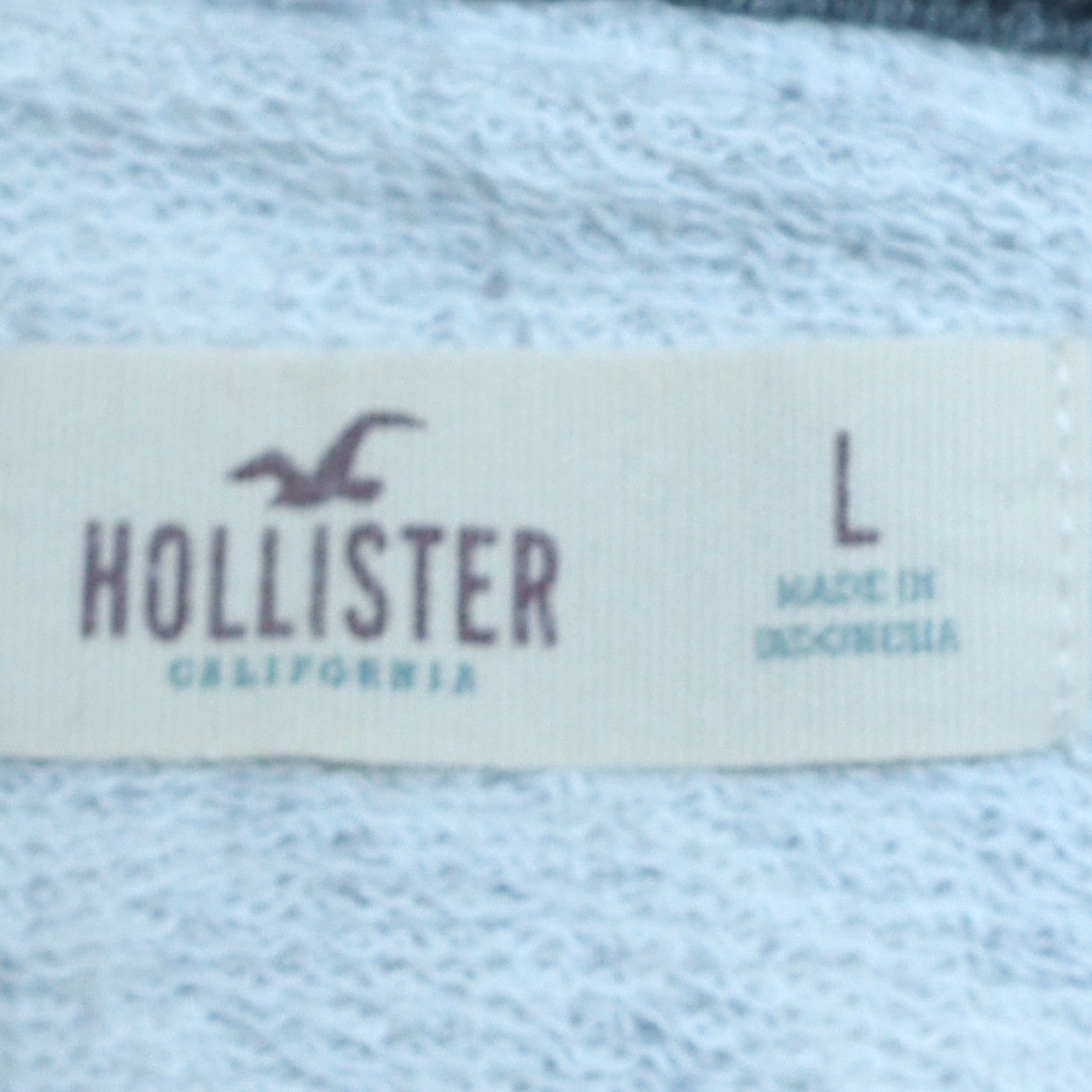 Mens UK Size L Hollister Grey Pullover Hoodie