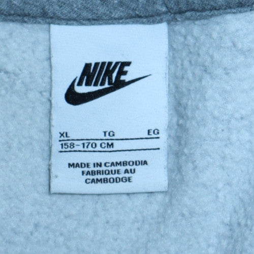 Teens UK Size XL Nike Grey Full Zip Hoodie
