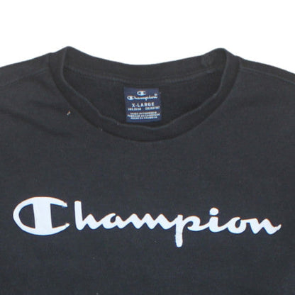 Teens UK Size L Champion Black Pullover Sweatshirt
