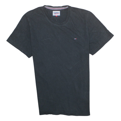 Tommy Jeans Men's Black Cotton Crew Neck Short Sleeve T-Shirt Size L