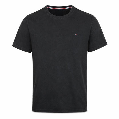 Tommy Jeans Men's Black Cotton Crew Neck Short Sleeve T-Shirt Size L