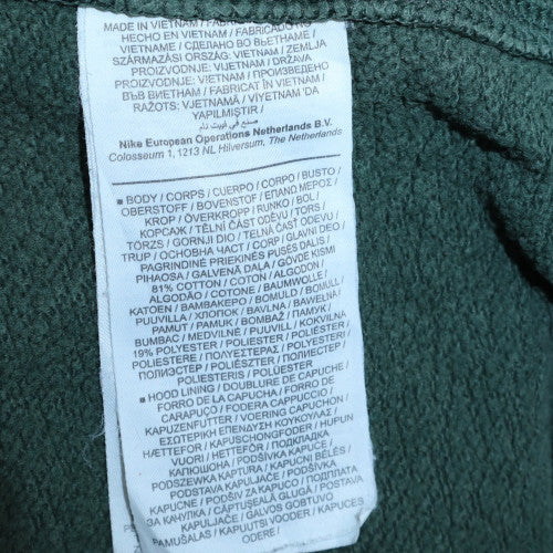Mens UK Size M Nike Green Pullover Hoodie