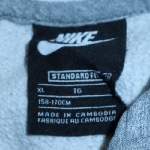Teens UK Size XL Nike Grey Full Zip Hoodie