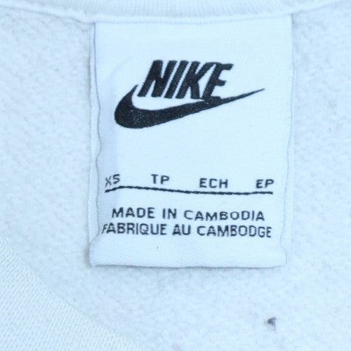 Mens UK Size XS Nike White Pullover Sweatshirt