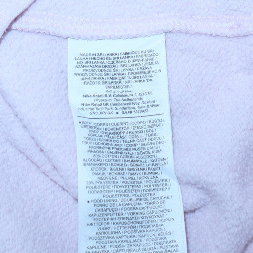 Womens UK Size S Nike Pink Pullover Hoodie