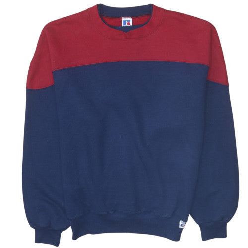 Mens UK Size L Russell Athletic Blue Pullover Sweatshirt